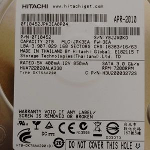 Hitachi 2TB 3.5" SATA Hard Drive